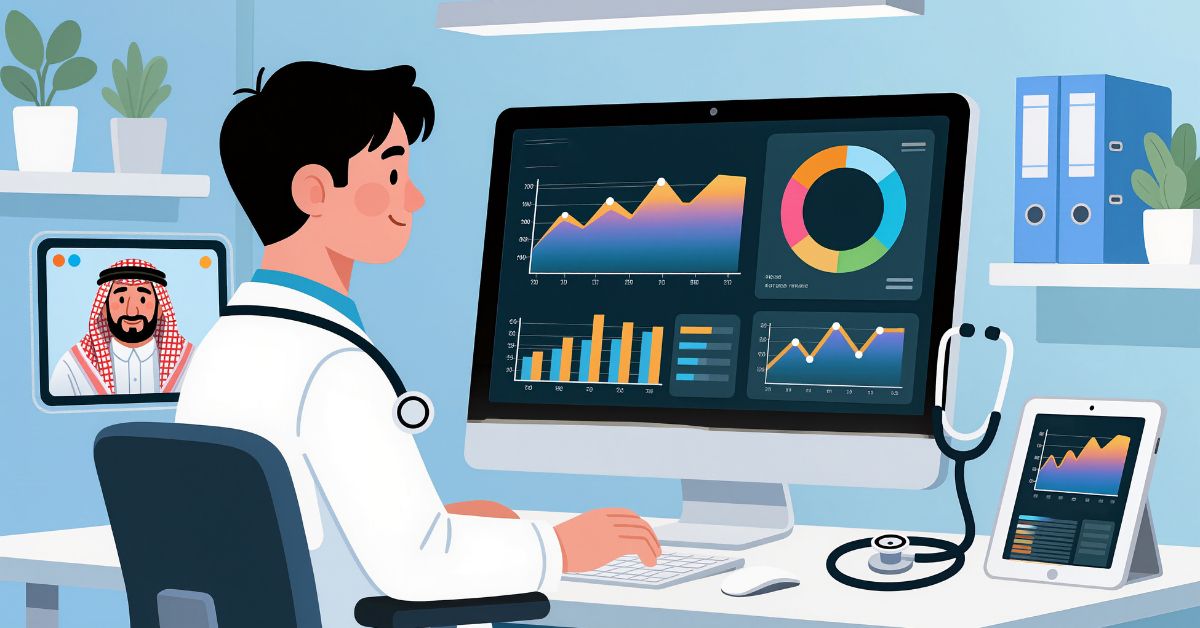 ACO REACH Hospitalist Analytics Tools Hospitalists reviewing real-time ACO REACH data analytics to track readmissions, patient satisfaction, and care quality metrics.
